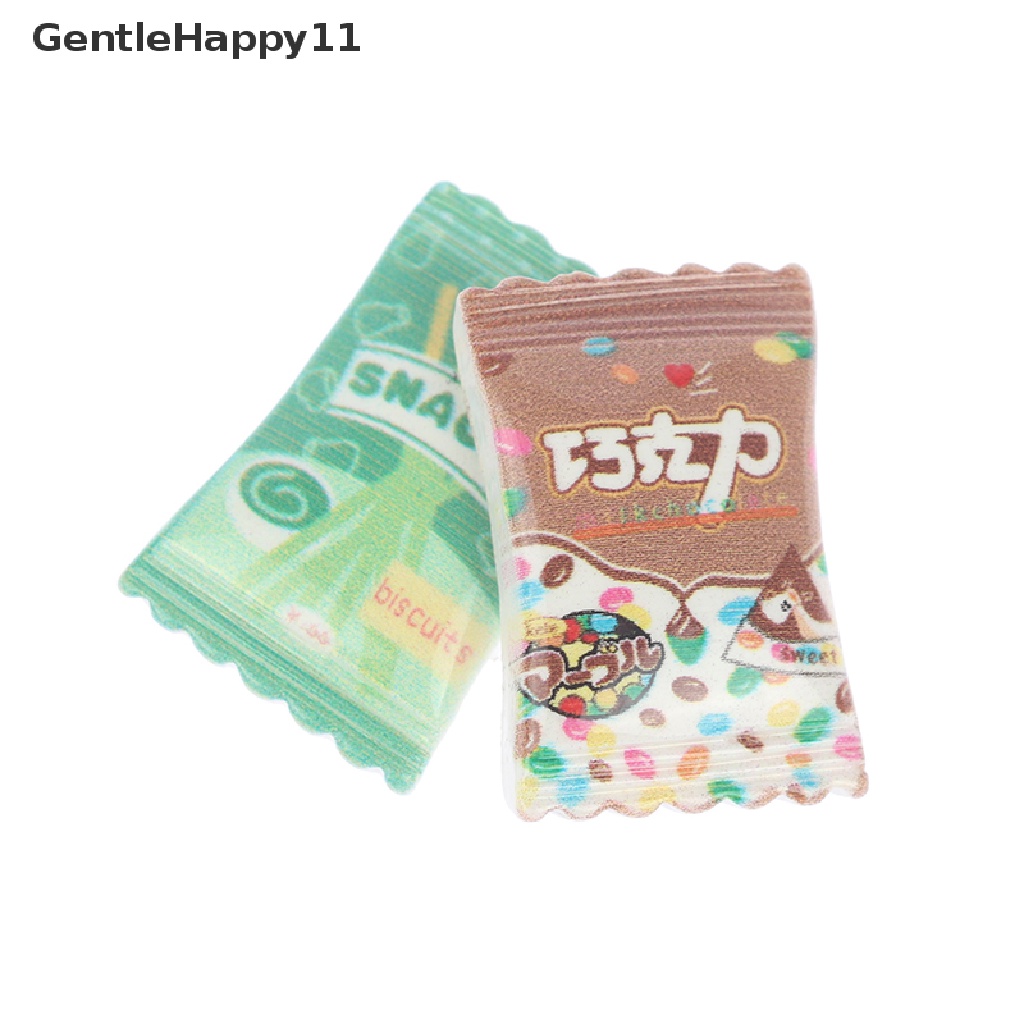 Gentlehappy 10Pcs / Set Mainan Miniatur Permen Skala 1: 12 Untuk Aksesoris Rumah Boneka