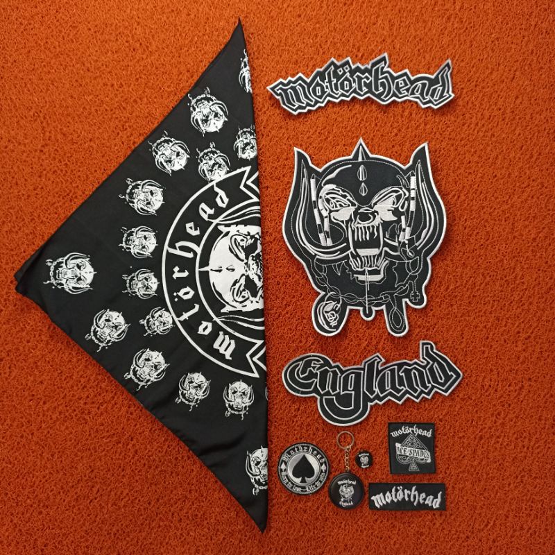 SLAYER BANDANA / BACKPATCH BORDIR SATU SET MOTORHEAD TERLARIS BEST QUALITY