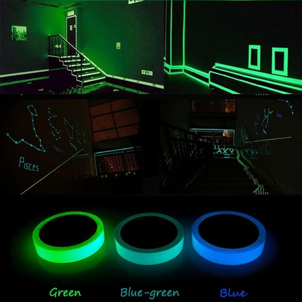 Rebuy Fluorescent Tape Removable Mencolok Glow in The Dark Perlengkapan Pesta Roda Sepeda Luminous Tape