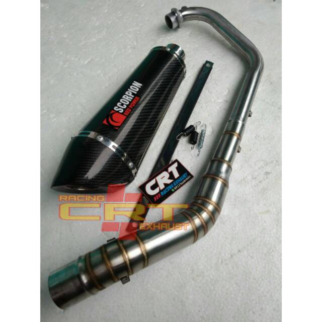 KNALPOT RACING SCORPION CARBON KEVLAR ASLI GSX150, R15, XABRE, CBR150, CB150, BYSON, MX-KING