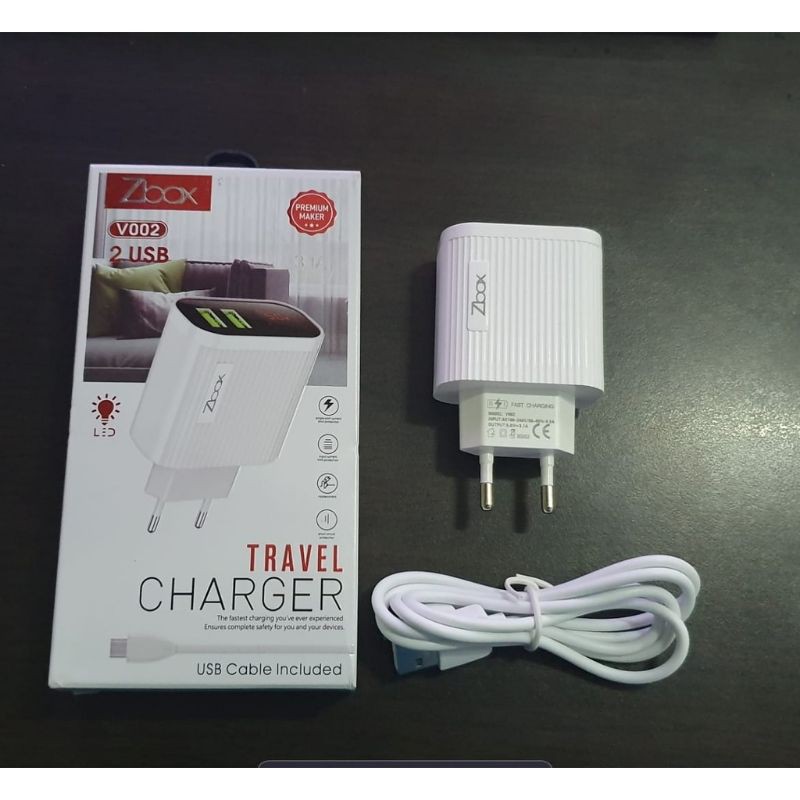 Charger/TC 3.1 LED fast charging Qualcom by Zboox V-001 Micro USB/V-002 Type-C