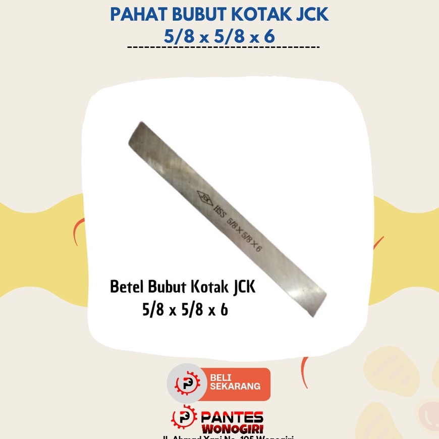 Pahat Bubut Kotak Jck Asli 5/8 x 5/8 x 6