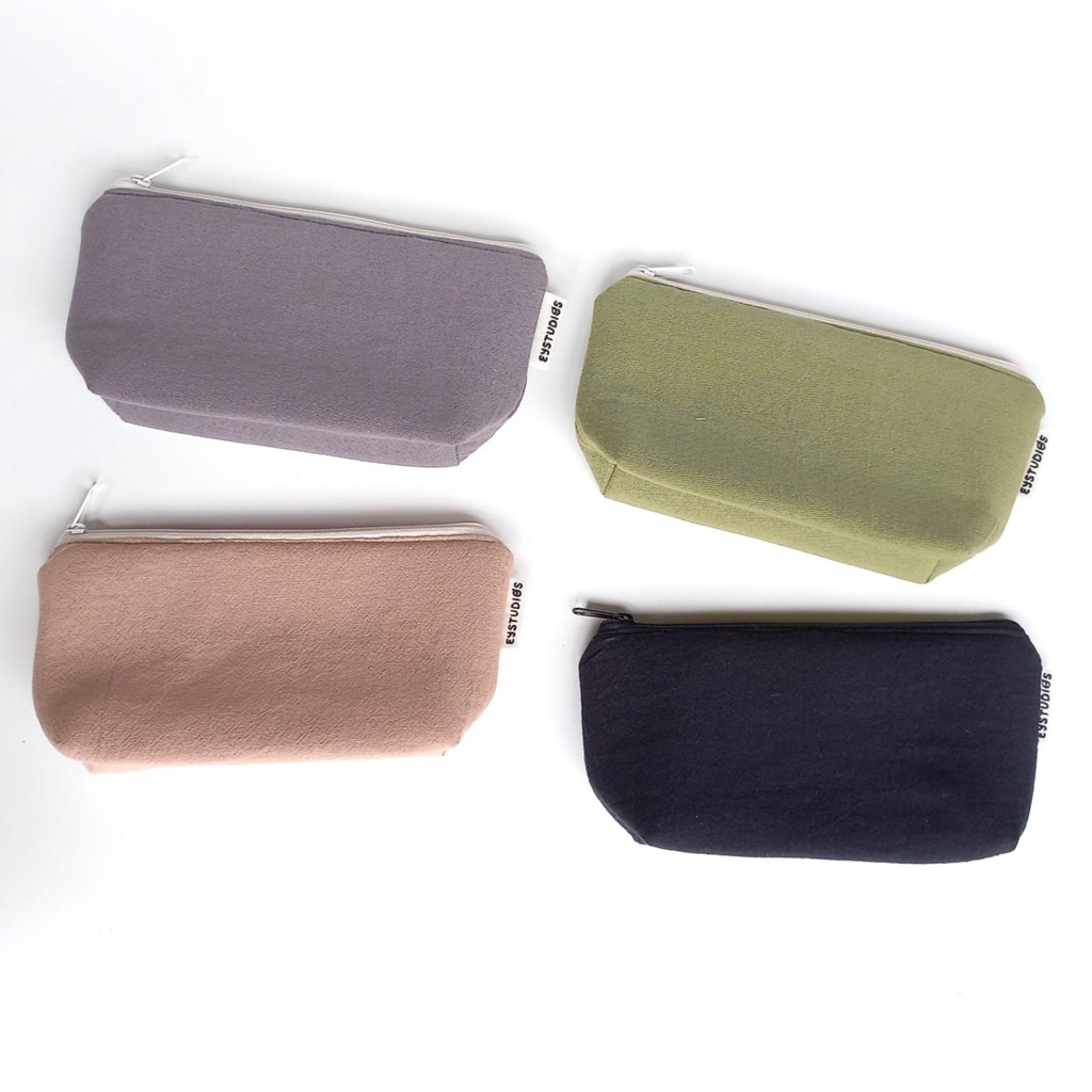 eystudios - Pencil Case Linen Polos / Tempat Pensil Bahan Linen