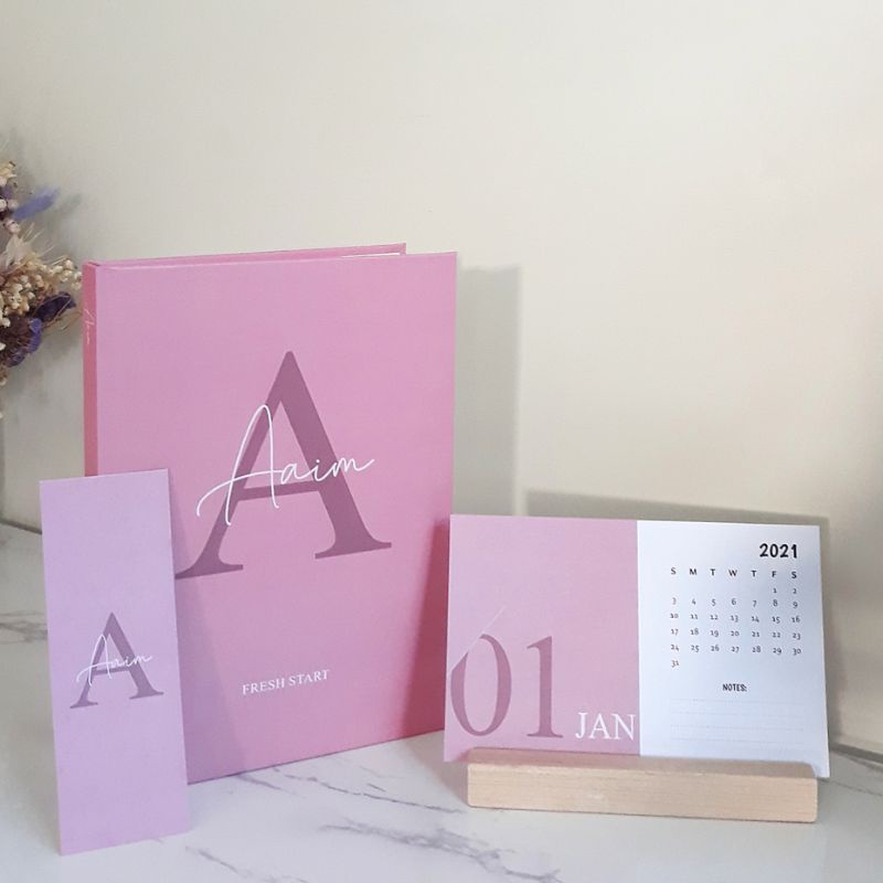 [Minimalist Set] Planner / Buku Jurnal / Buku Campus Custom / Calendar 2024/ Buku Hardcover / Notebo