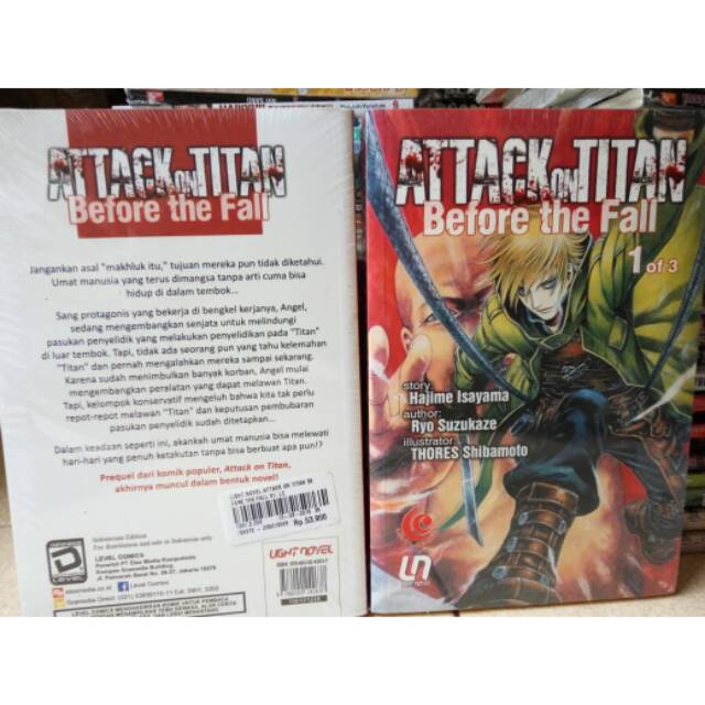 Light Novel Attack On Titan Before The Fall Shopee Indonesia