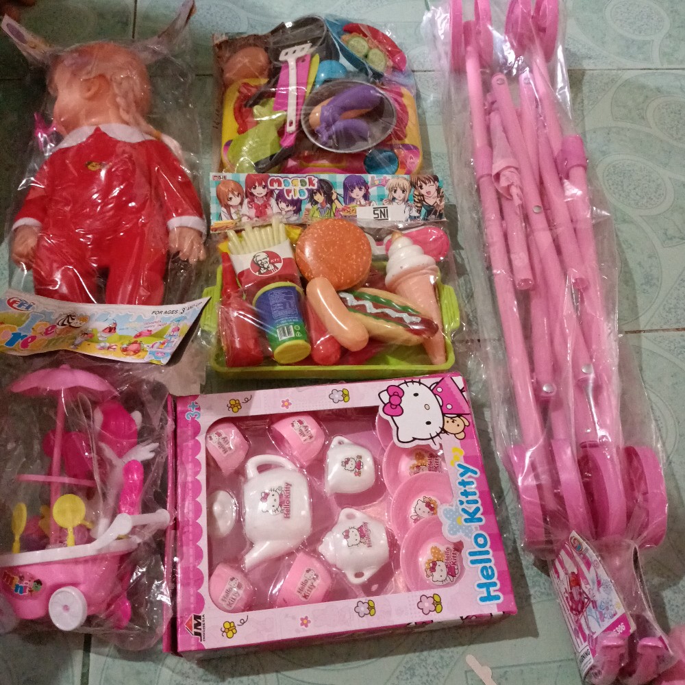 Mainan Anak Set Cangkir Teko Wh090 Karakter Mini