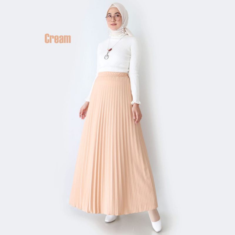 ROK WANITA PLISKET ( PREMIUM )-6