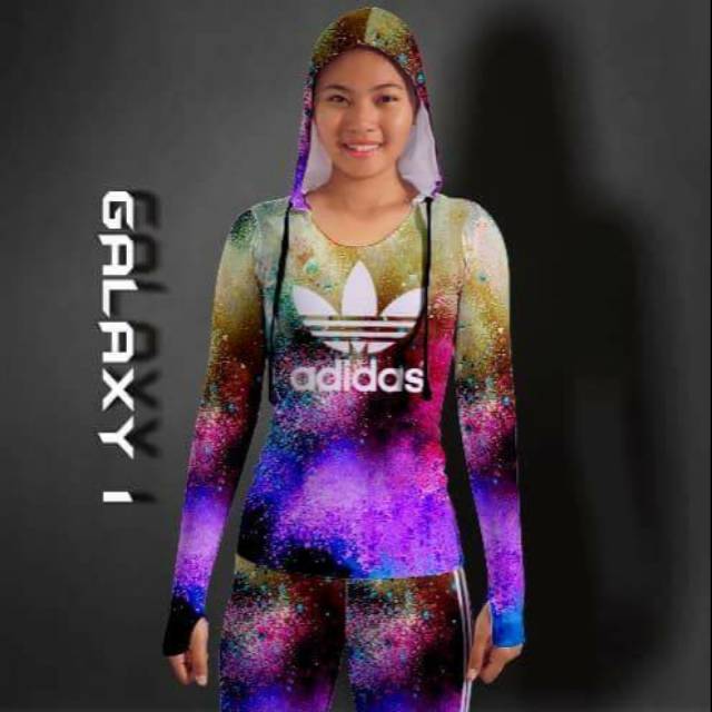 ADIDAS GALAXY FULL PRINT LONG SLEEVE HOODIE AND LEGGING