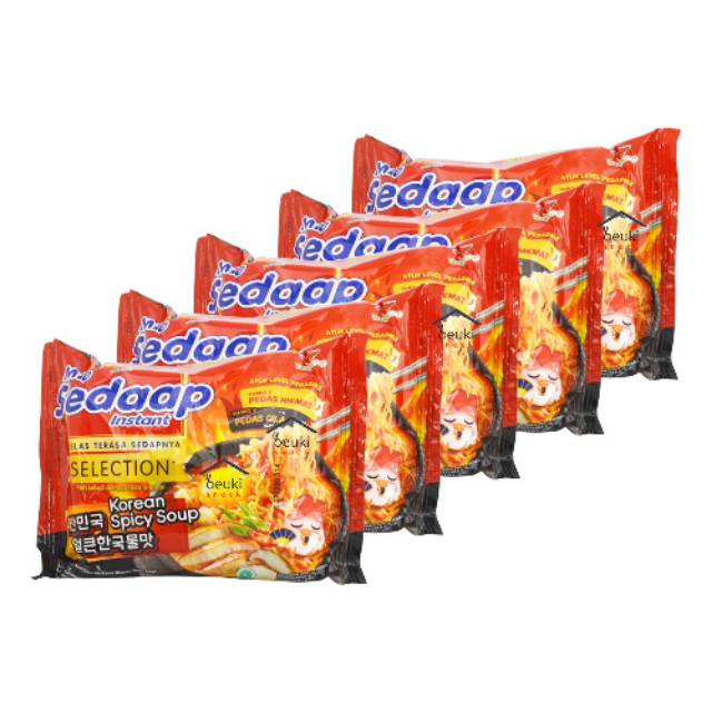 

Mie Sedaap Korean Spicy Soup 5 Pcs
