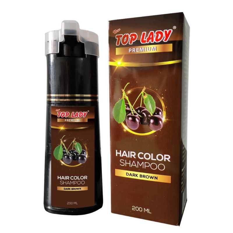 NEW Top lady PREMIUM Hair Color DARK BROWN 200 ml &amp; Sachet 30 ML