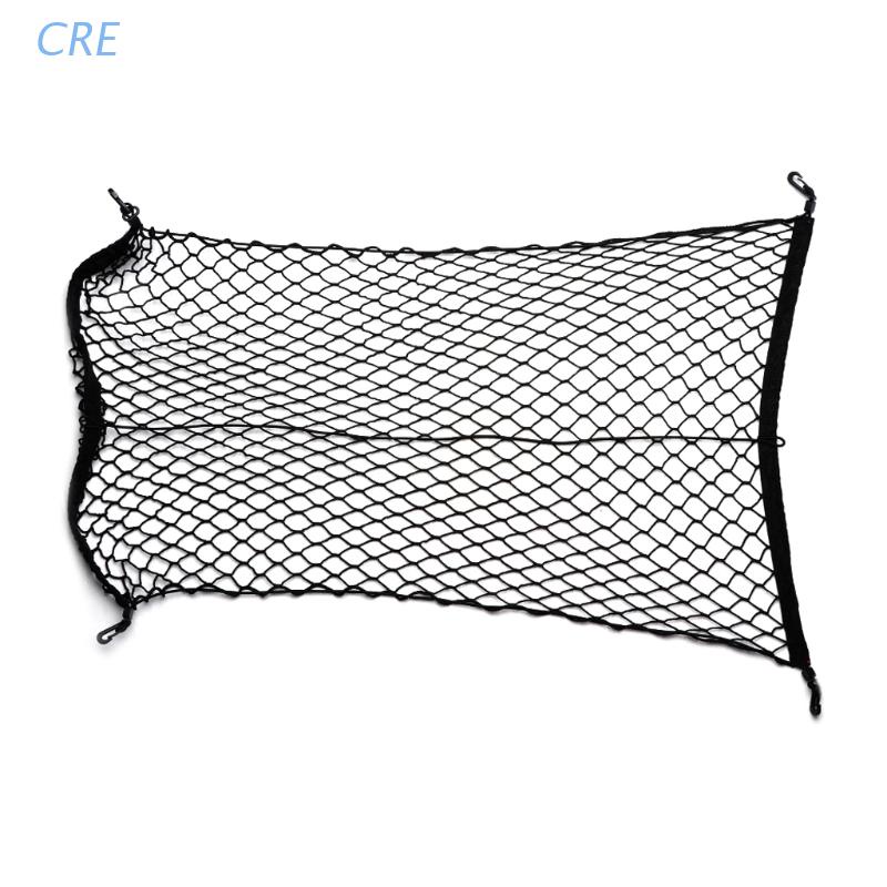 Cre Jaring Mesh Nilon Elastis Penyimpanan Muatan Bagasi Mobil Universal 100x70cm Dengan 4 Kait