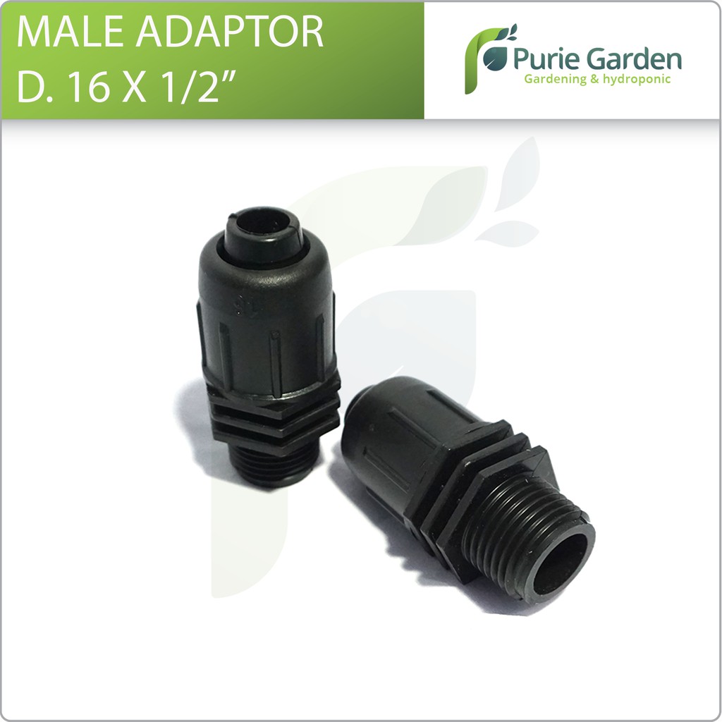 Male Adaptor Lock D. 16 x 1per2 Irritec