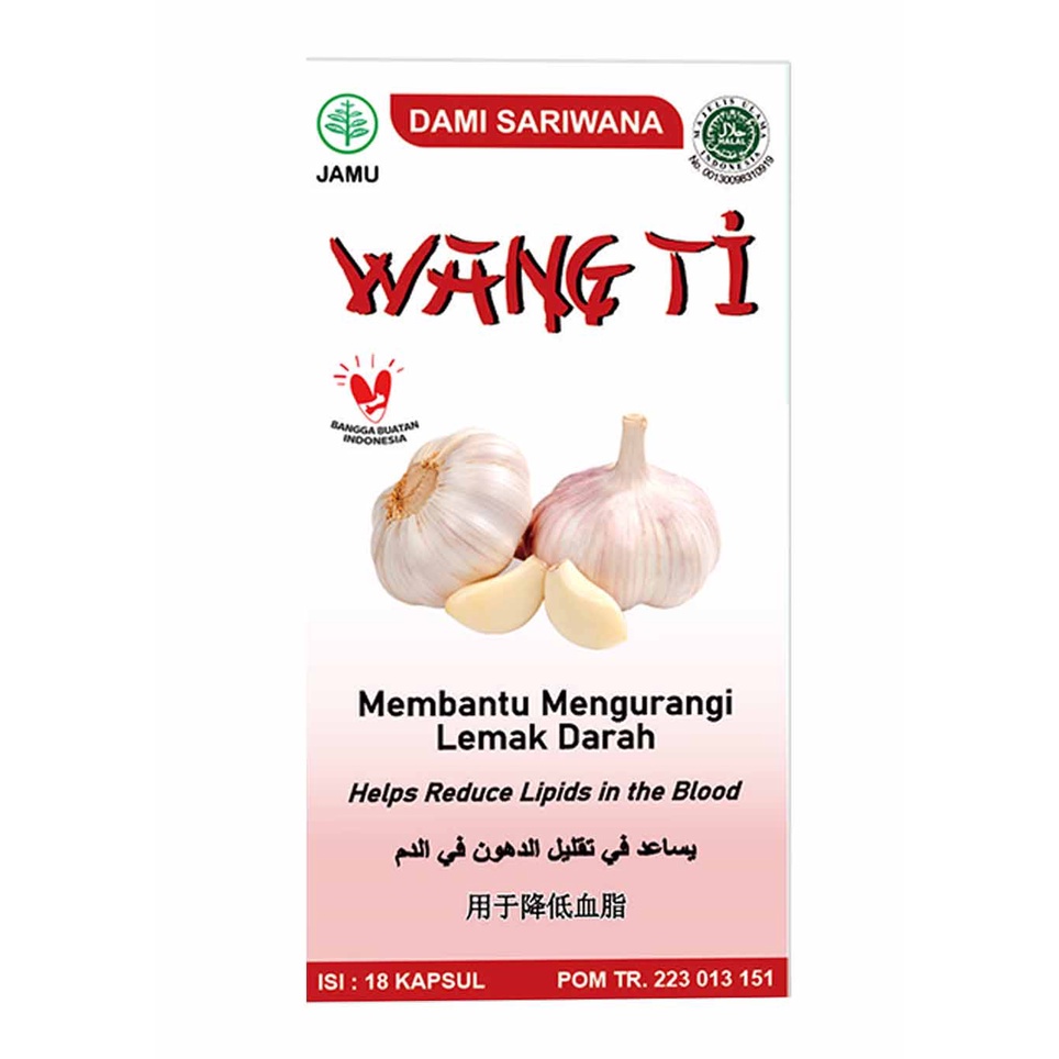 Jamu Herbal Wang Ti 18 Kapsul | Kapsul Bawang Putih Menurunkan Kolestrol Lemak Darah Hipertensi Menjaga Kesehatan Jantung-3