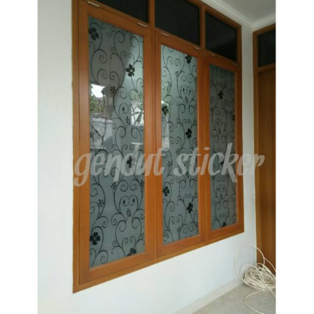 Sticker kaca sanblast stiker kaca motif batik