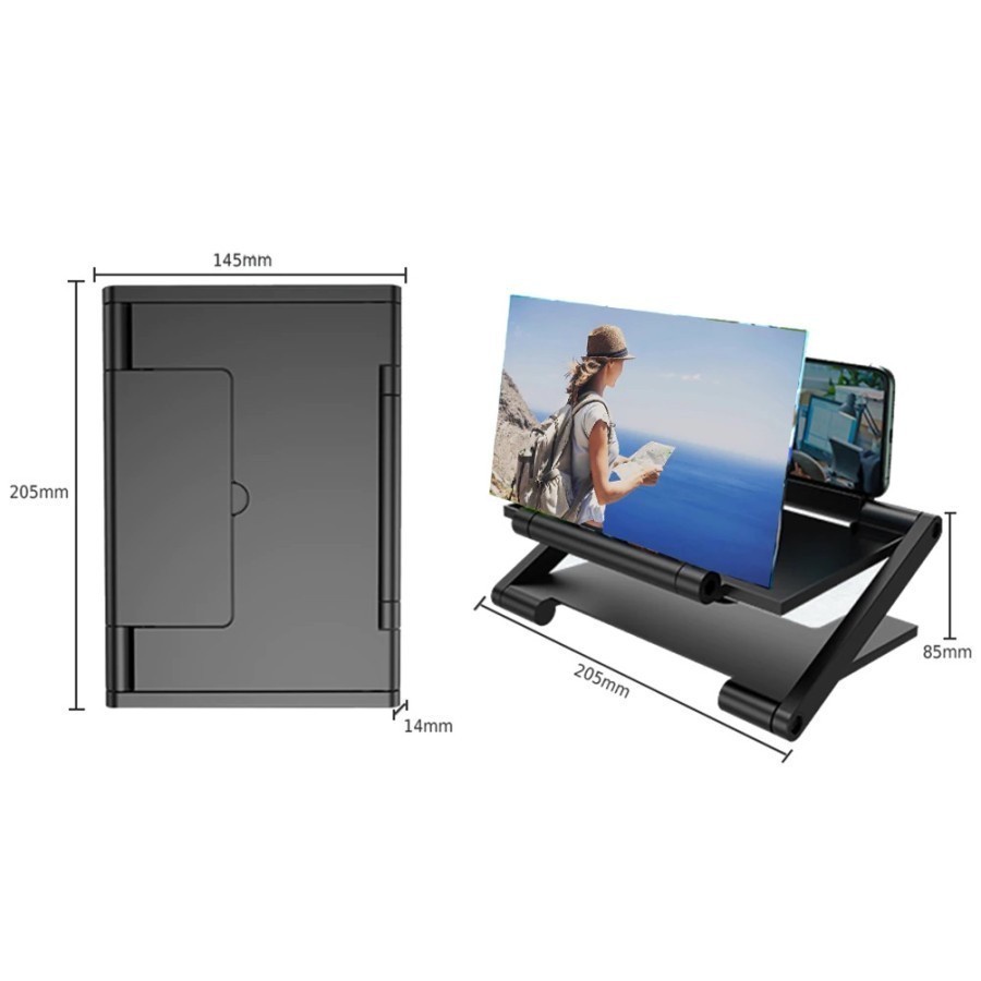 KACA PEMBESAR LAYAR 3D F6 / ENLARGED SCREEN LAYAR PEMBESARHPLCD - Putih