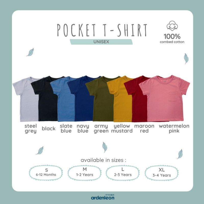Ardenleon Kaos Anak Premium Pocket T-Shirt
