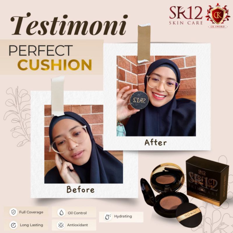 NEW!! PERFECT CUSHION SR12 BEDAK FOUNDATION VIRAL SR12 HERBAL SKINCARE PERFECT CUSHION