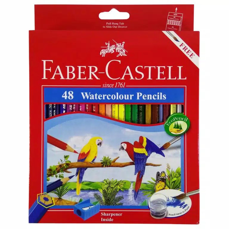 

Pensil Warna Faber Castell 48 Water colour / Free Kuas dan Rautan