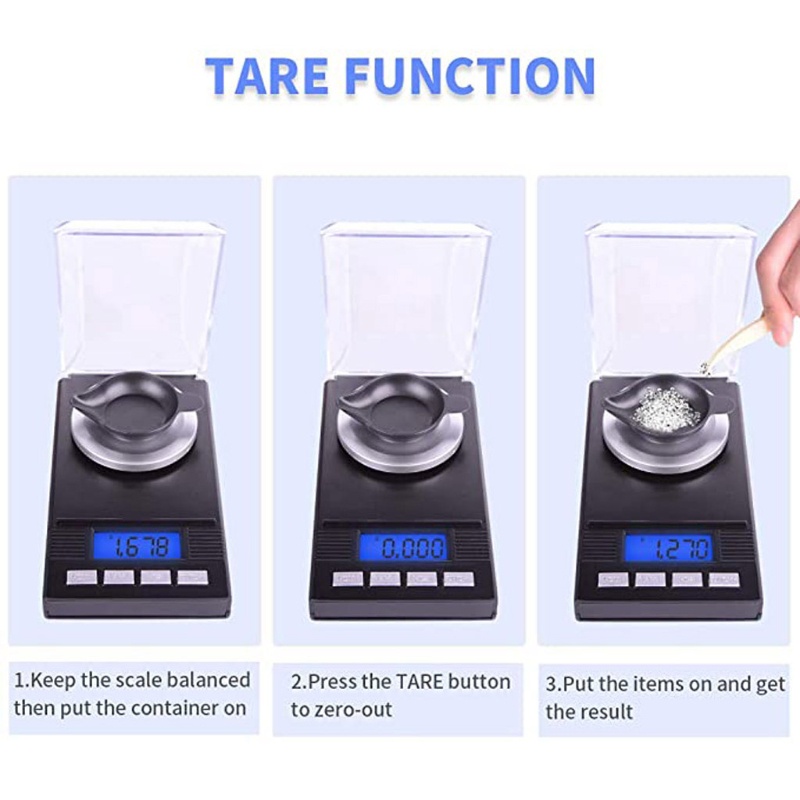 Gro Timbangan Digital Timbangan Dapur Dengan Fungsi Tare Display LCD Stainless Steel Platform Jewelry Scale Precise Untuk Emas