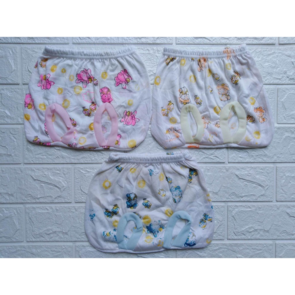 1 Lusin Celana Pop Bayi Kacamata Bahan Katun PE Motif Grosir Murah 12 Pcs