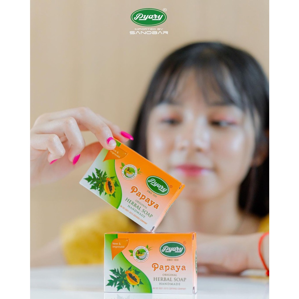 Sabun PYARY PAPAYA [BPOM]  - Original 100% Soap PEPAYA RI NA17190500009 | Kecantikan