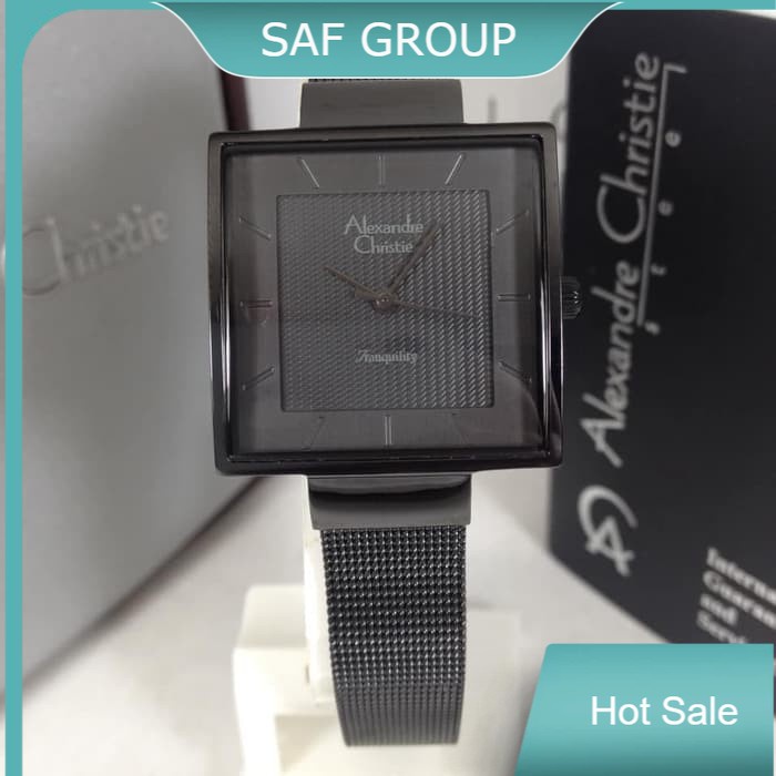 JAM TANGAN WANITA ALEXANDRE CHRISTIE AC 2510 / AC2510 FULL BLACK ORIGINAL by plp
