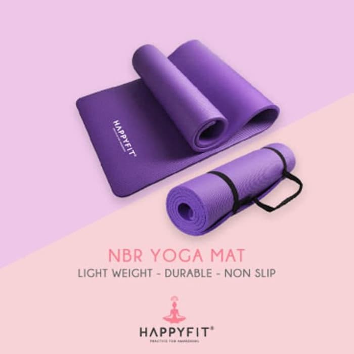 Dijual Matras Yoga HAPPYFIT NBR Matras Senam Tebal 10 mm Murah