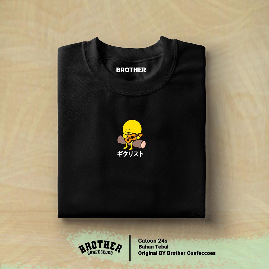 Brother Store Kaos Distro Pria - KAOS COWOK - Kaos Kata Kata - GUITAR JEPANG Premium