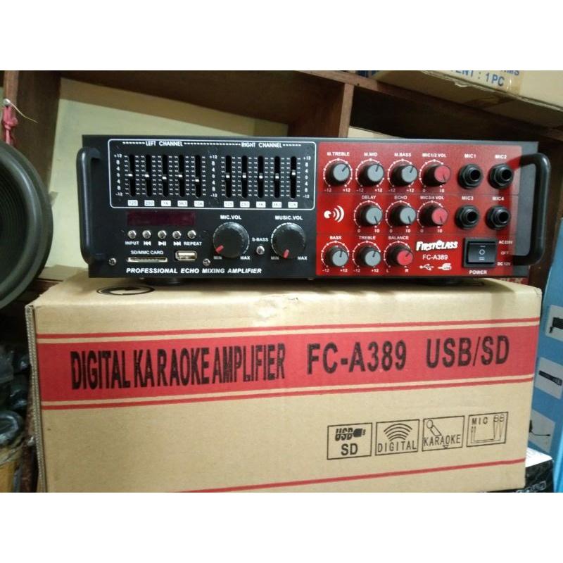 amplifier first class 4 line mic bluetooth