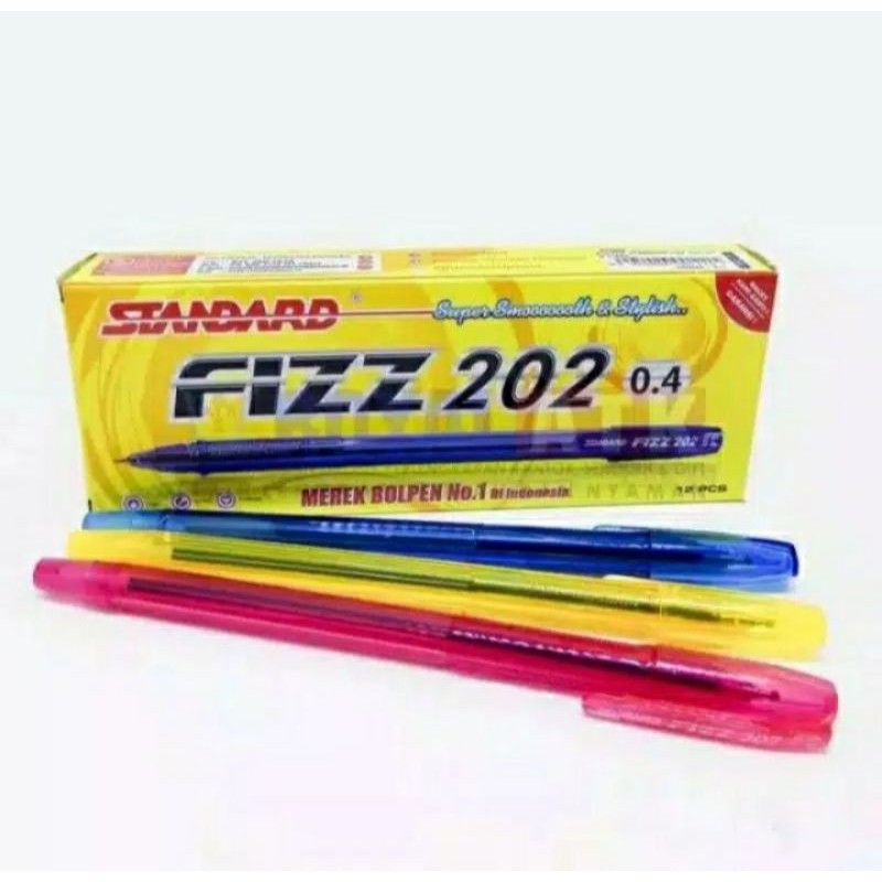 

STANDARD Pen Pulpen Fizz 202 0.4 Isi 12 Bulpen / Ballpoint / Bolpen / Bolpoin / Pena / Polpen