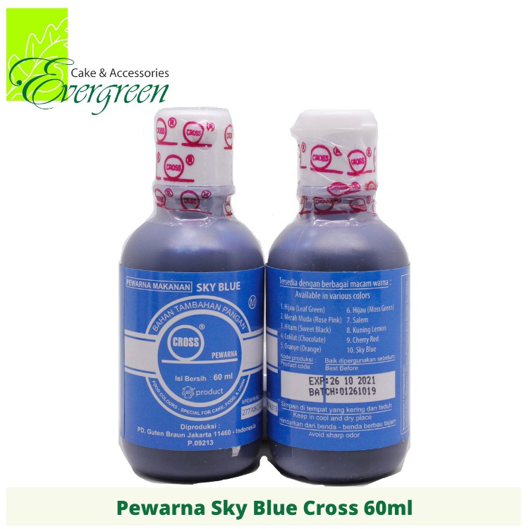 

Pewarna Makanan Cross Biru (Sky Blue) 60ml