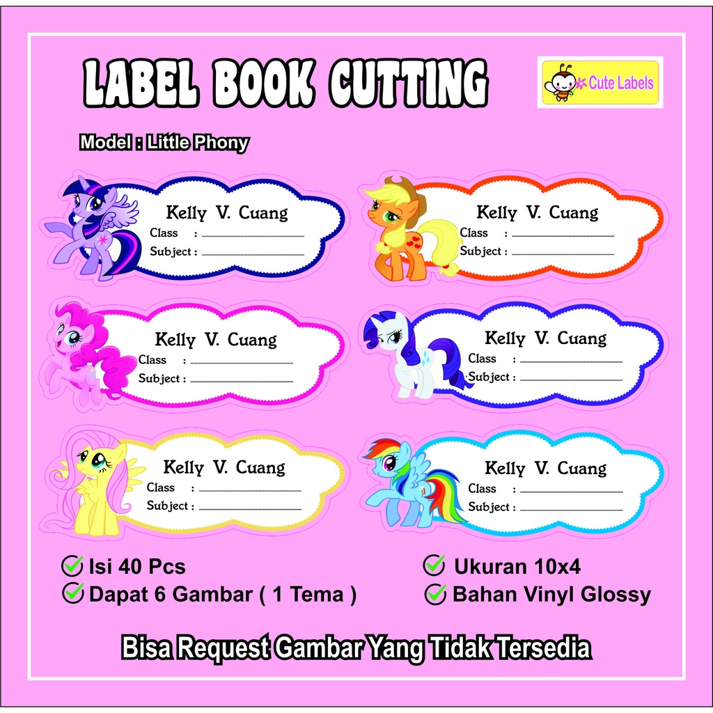 

Label Book Cutting LITTLE PONY