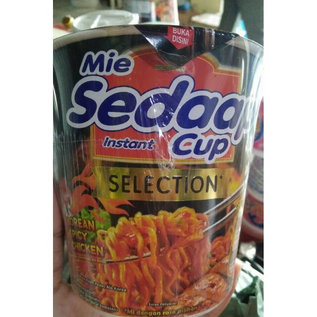 

Mie sedap instan cup selection