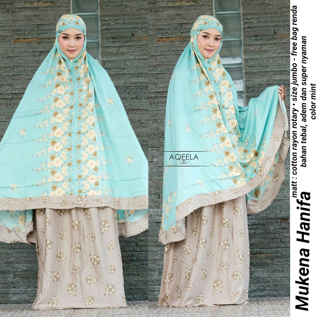MUKENA HANIFA MATT COTTON RAYON ROTARY BY AQEELA