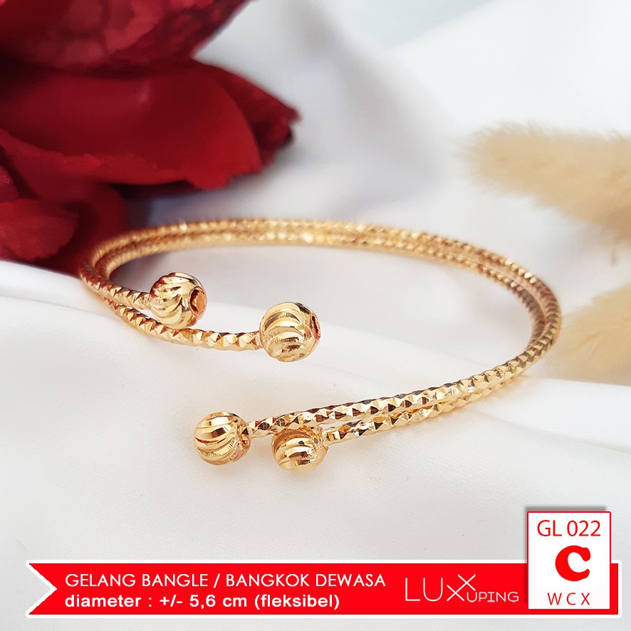 GL 022 - Gelang Hello Kitty Bangle Remaja Perhiasan Imitasi Lapis Emas 18K Bangkok - Luxx Xuping