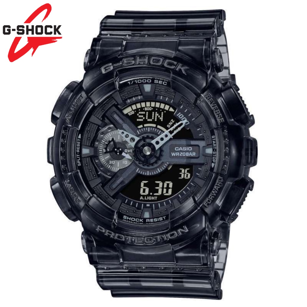 JAM TANGAN PRIA GSHOCK GA110 DUALTIME BOX FULLSET