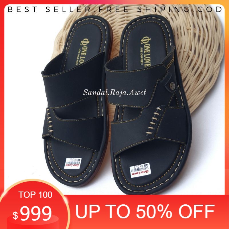 Sandal Pria One Love sol karet Sandal laki murah Awet casual elegant anti licin