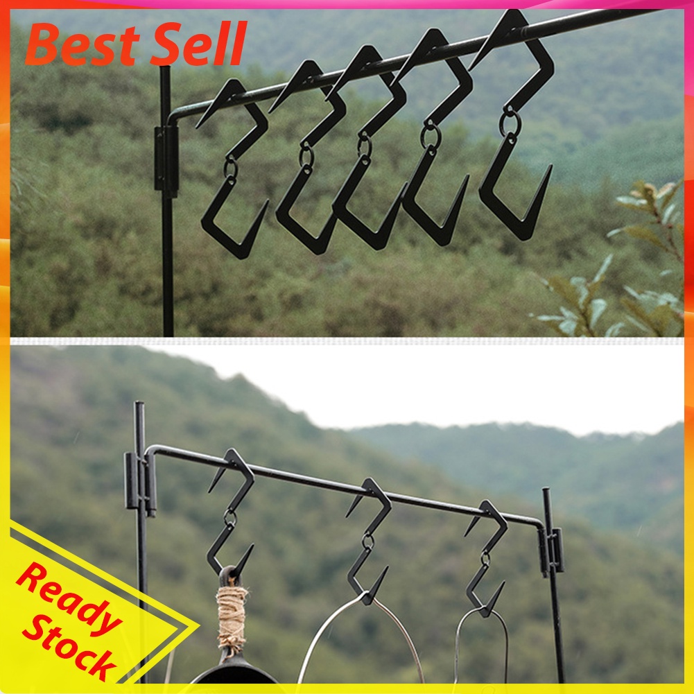 Outdoor Hanging Hook S-Shaped Pot Pan Lamp Holder Hook for Camping Hiking