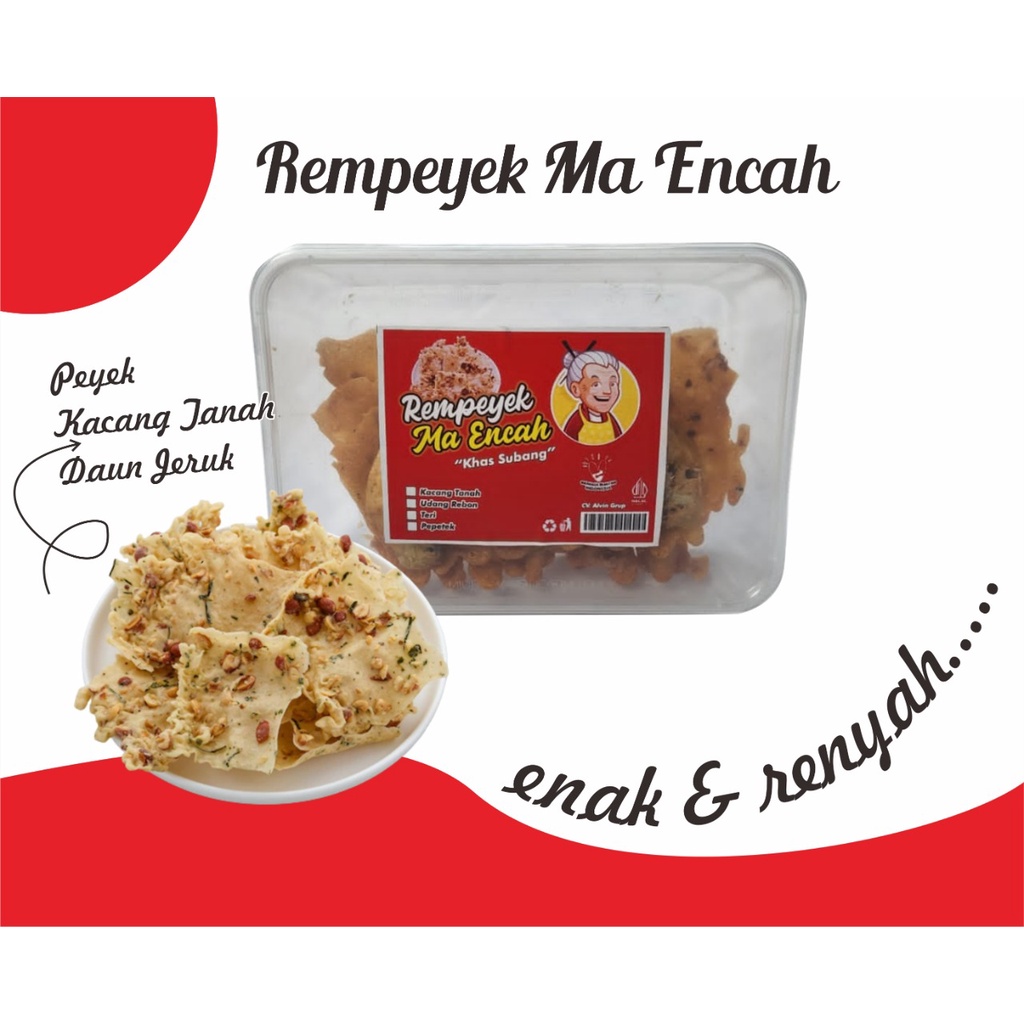 

Peyek Ma Encah Kacang Tanah Daun Jeruk | 1 Pack Isi 10 Peyek