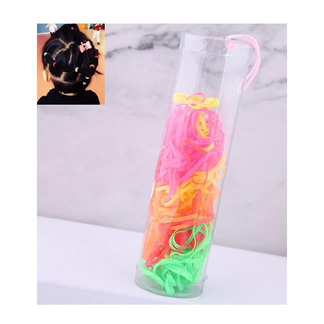 LRC Aksesoris Rambut Fashion Color Color Disposable Small Rubber Band (about 150) A58044