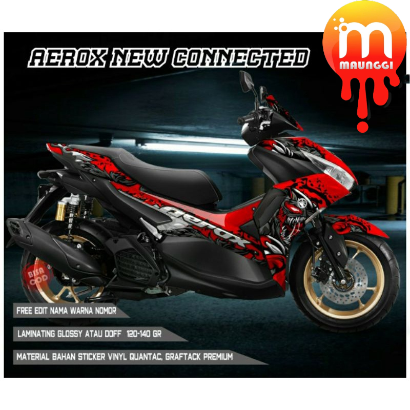 Decal new aerox conected full body Sticker motor aerox full variasi Striping aerox 155 conected