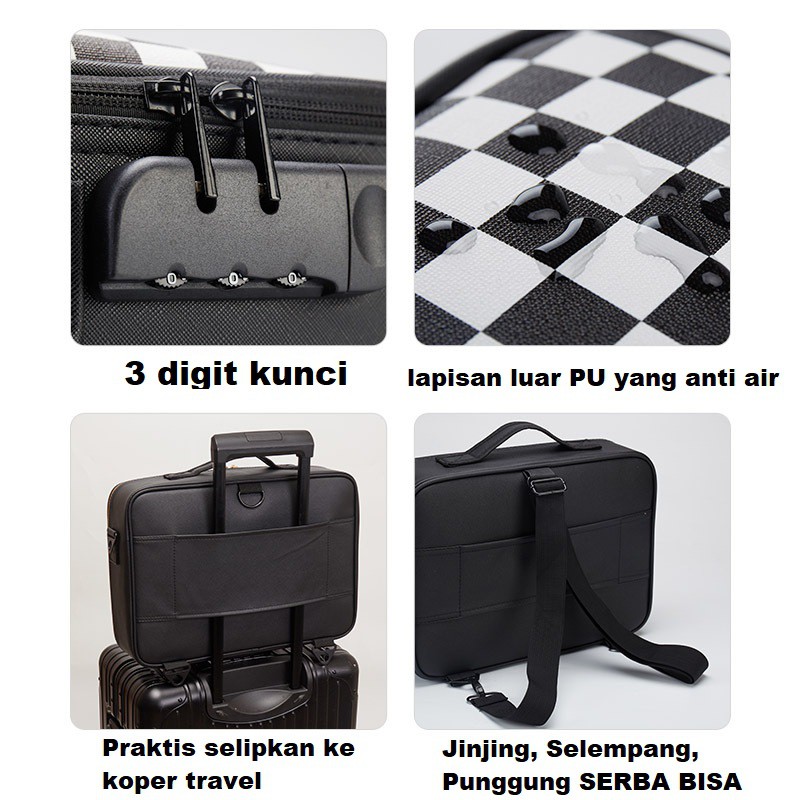 ( C0D ) NEW ARRIVAL TAS KOSMETIK TAS MAKE UP BEAUTY CASE MAKE UP BOX CODE LOCK MAKE UP BAG