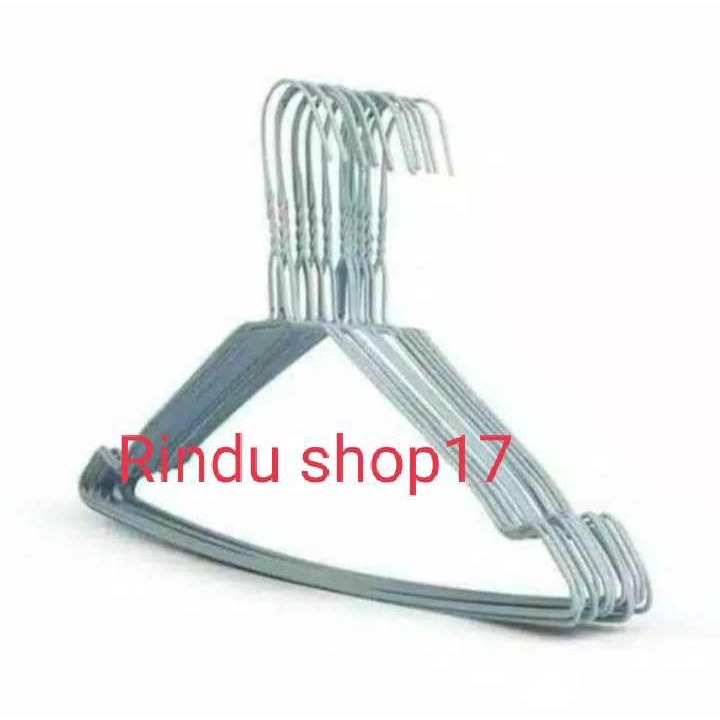 HANGER KAWAT STAINLESS / GANTUNGAN BAJU ISI 10 PCS