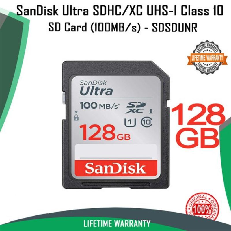 Memori Memory SD Card MMC Kamera Camera SANDISK ULTRA SDHCXC 128GB 128 GB