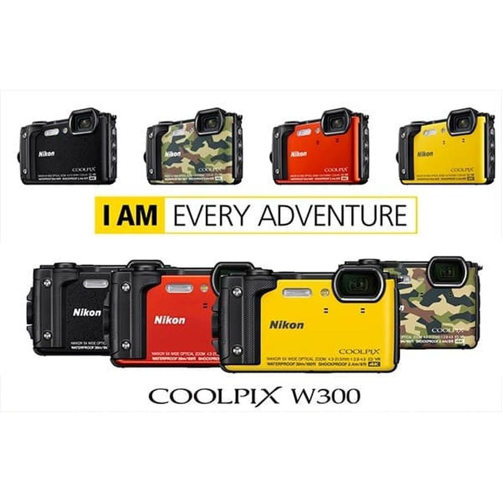 "KD" kamera nikon coolpix w300 4K wifi (garansi resmi alta nikon)
