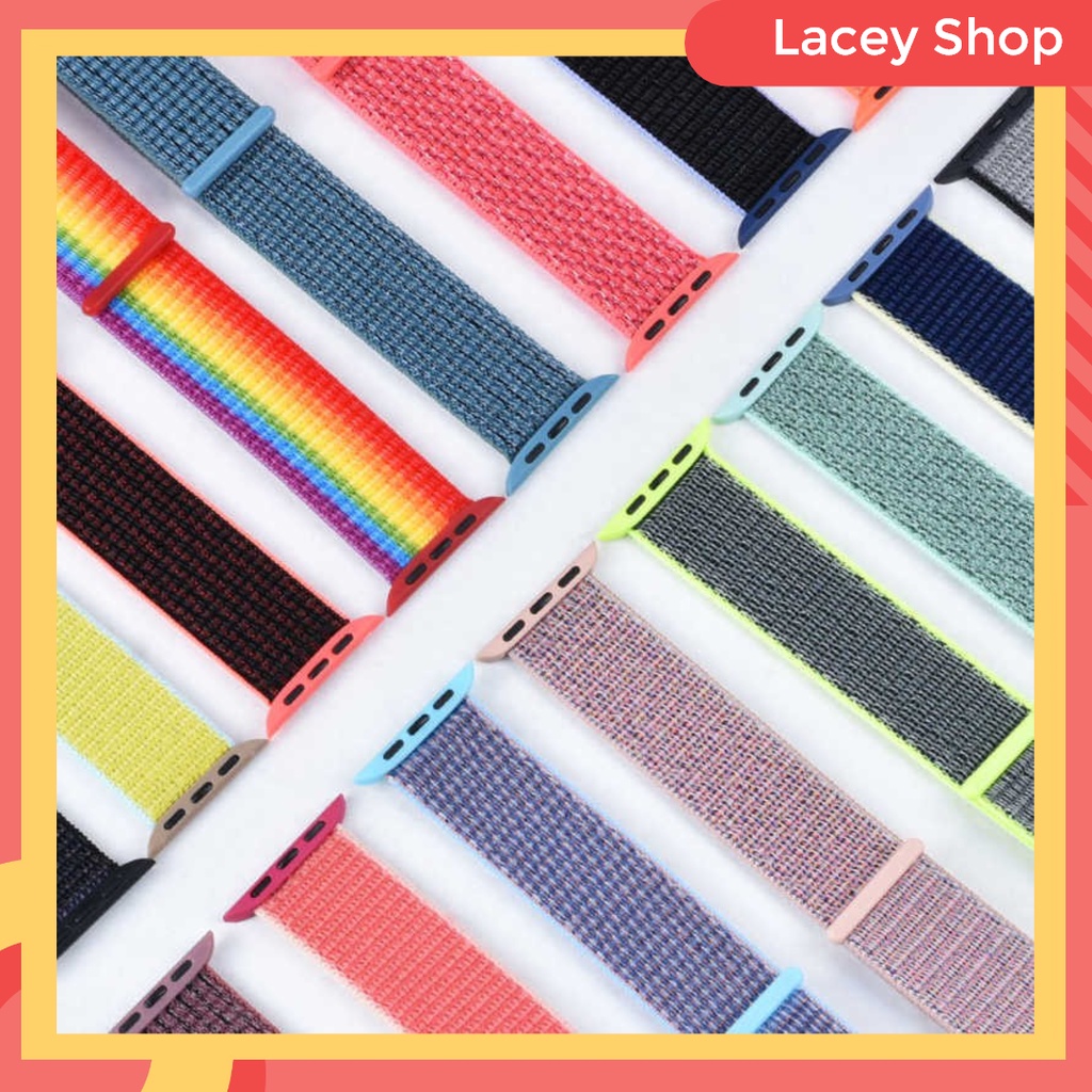 Apple Watch Nylon Watchband Sport Loop Strap Series 7 6 SE 5 4 3 2 44 mm 40mm 42mm 38mm