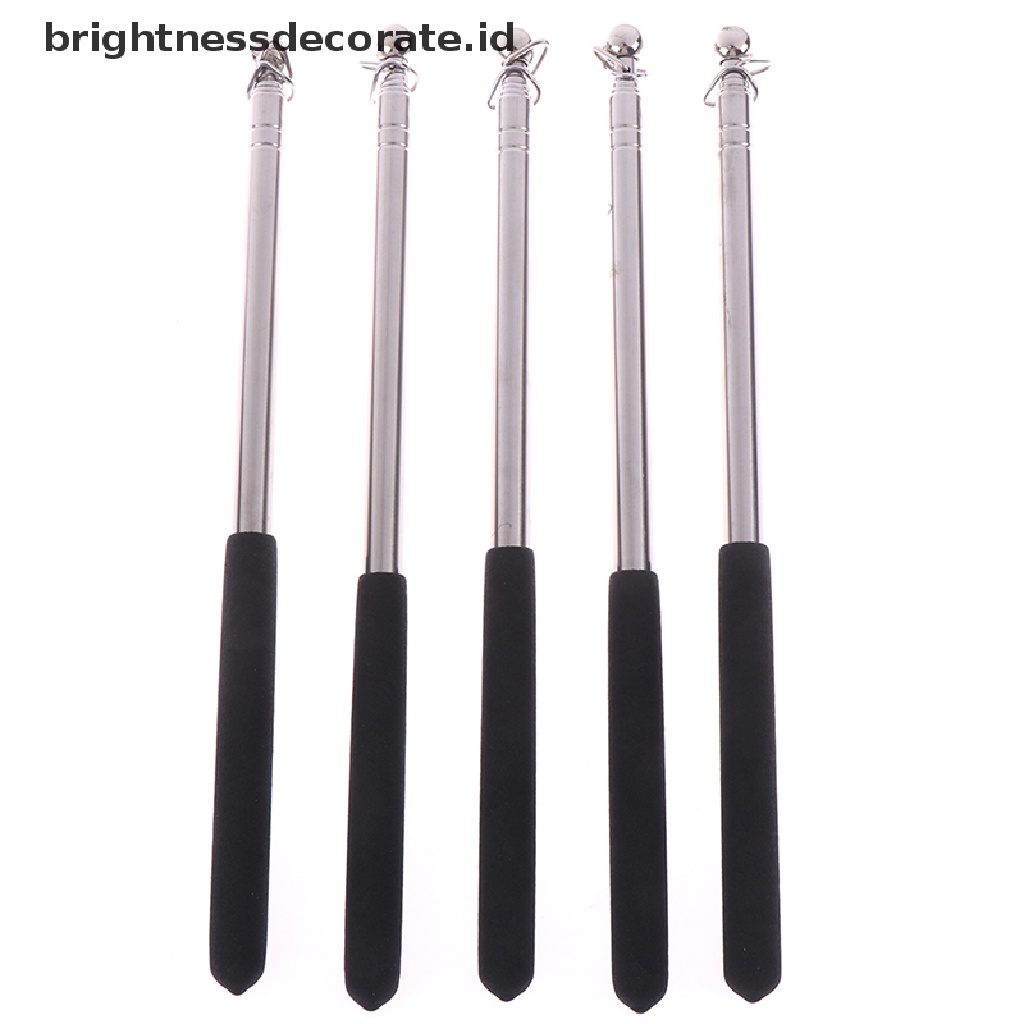 (Birth) Tongkat Bendera Teleskopik Bahan Stainless Steel Panjang 1m