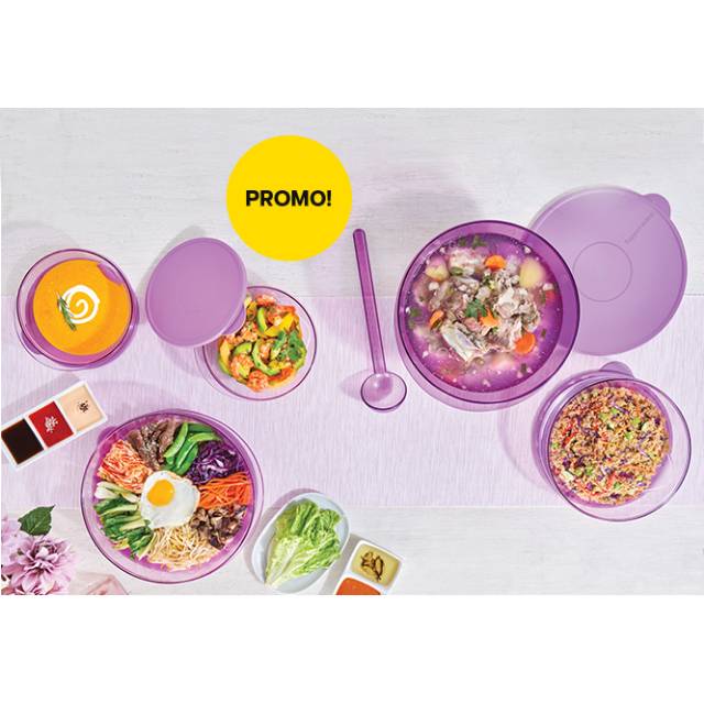3S bowl set (5) with box tupperware