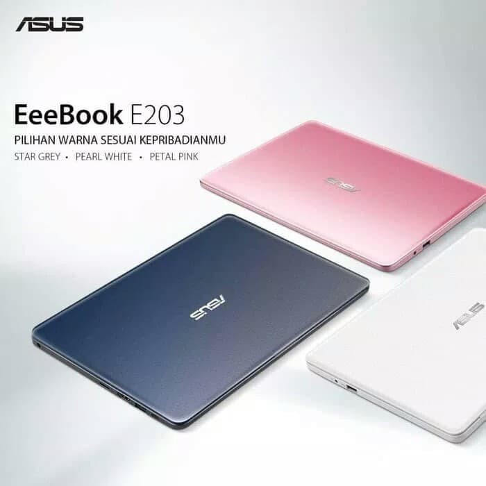 Jual LEPTOP / NOTEBOOK Asus E203MAH 4GB N4000 500GB win10 ori Indonesia