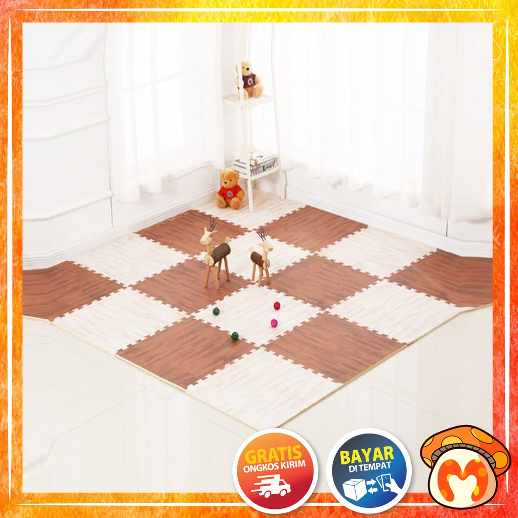 FYG OSM EVAMAT POLOS / KAYU / BAMBU / WOODEN / PUZZLE ALAS LANTAI EVA MAT / KARPET MOTIF